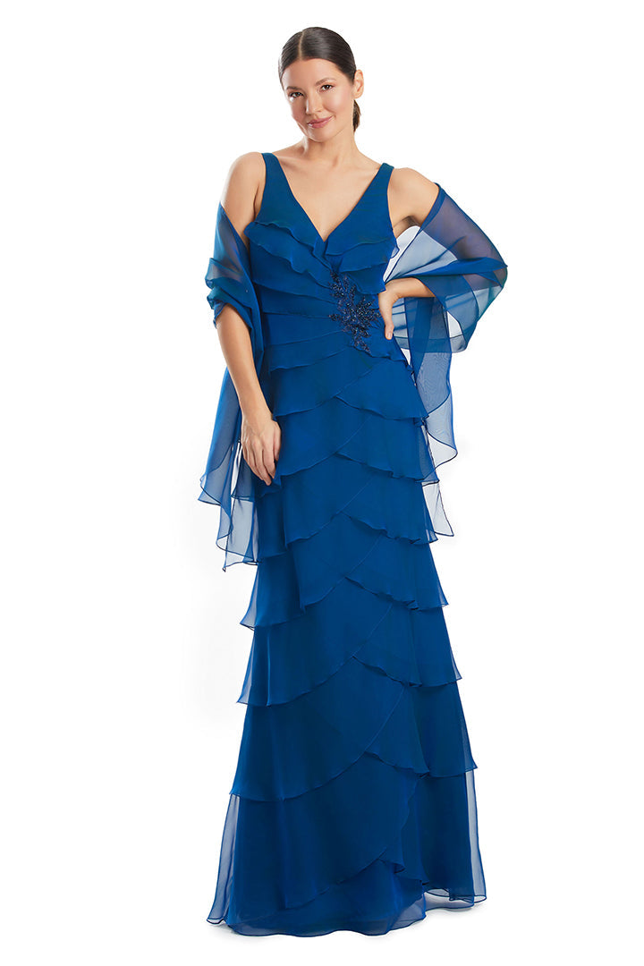 Prom Dresses A Line Long Formal Layered Evening Prom Dress Ocean