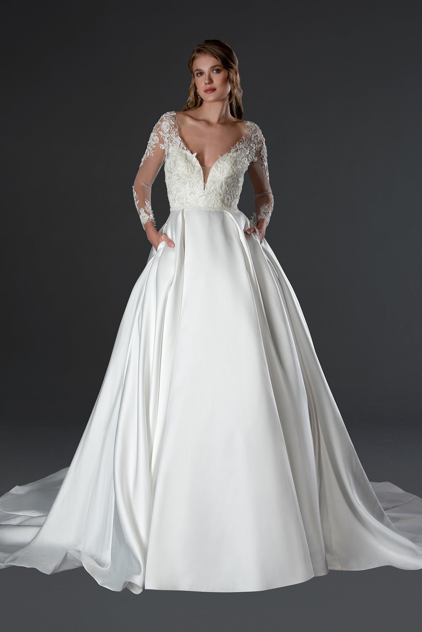 Stella Couture 23559 Long A Line Wedding Simple Bridal Dress