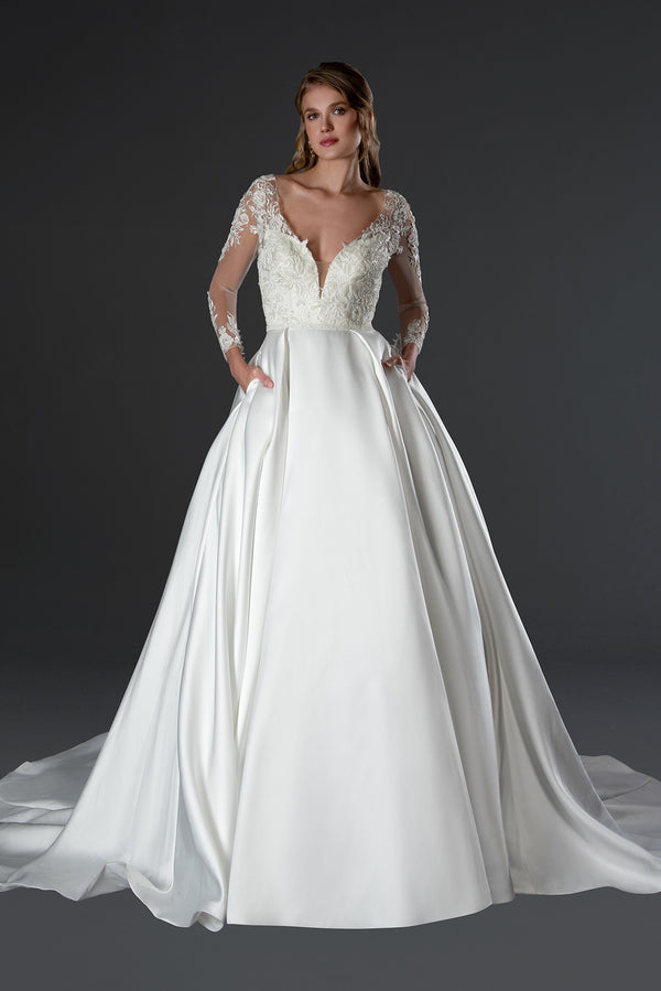 Long A Line Wedding Simple Bridal Dress