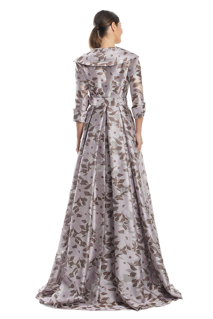 Formal Dresses Long Two Piece Ball Gown Printed Formal Jacket Dress MauveMulti