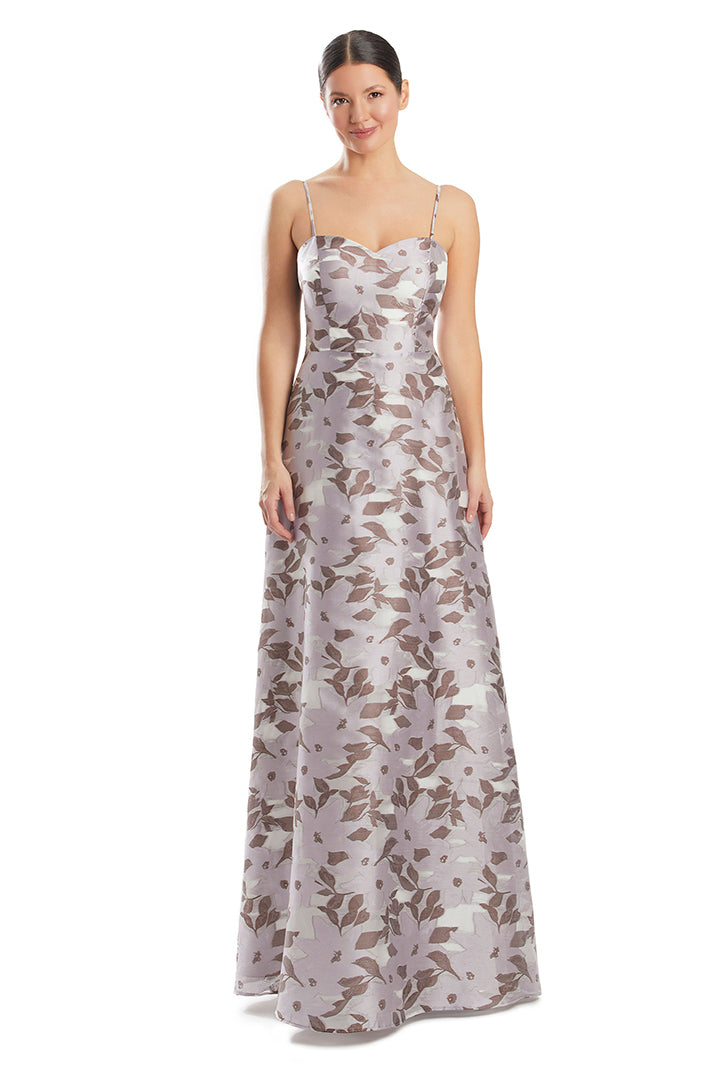 Alexander by Daymor 1963S24 Long Two Piece Ball Gown Printed Formal Jacket Dress