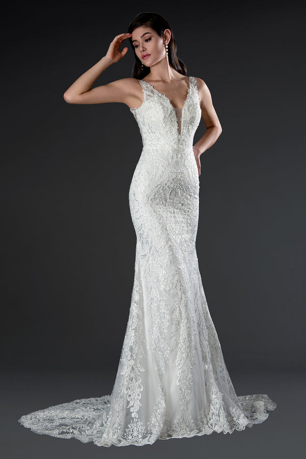Long Lace Bridal Wedding Dress