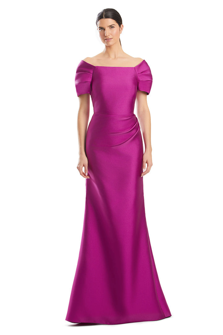 Alexander by Daymor 1967S24 Long Formal Beaded Button Mermaid Evening Dress