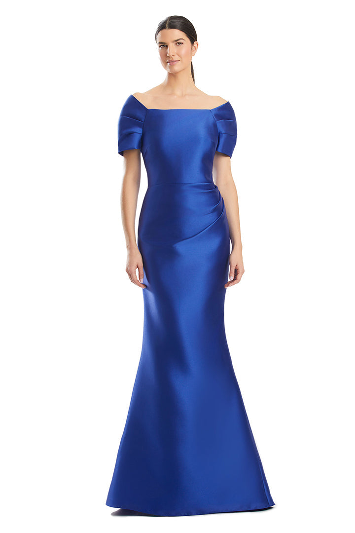 Alexander by Daymor 1967S24 Long Formal Beaded Button Mermaid Evening Dress