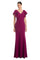 Mother of the Bride Dresses Long Mother of the Bride Formal Beaded Dress Magenta
