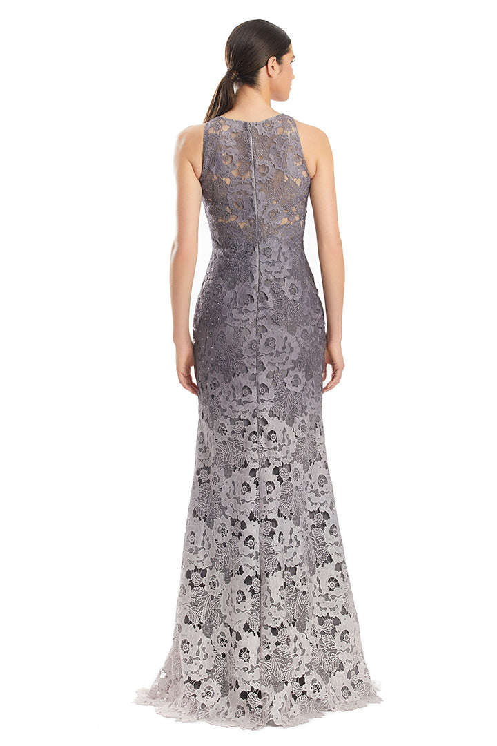 Formal Dresses Long Beaded Lace Formal  Evening Dress Mocha Ombre