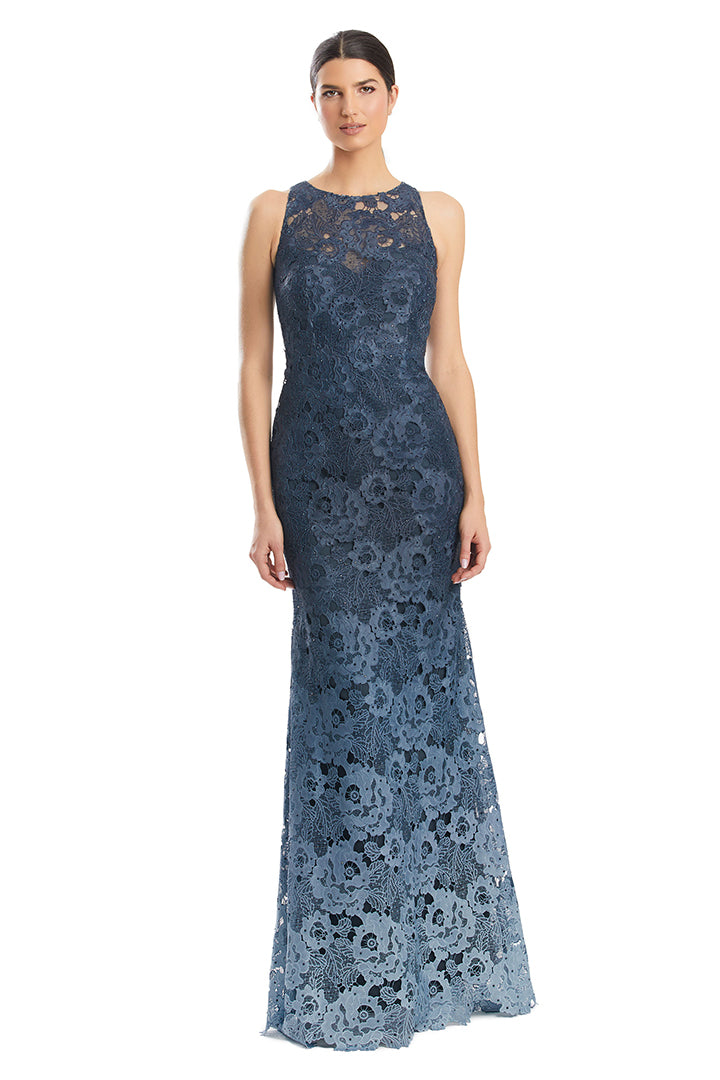 Formal Dresses Long Beaded Lace Formal  Evening Dress Graphite Ombre