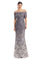 Formal Dresses Beaded Long Formal Ombre Lace Evening Dress Mocha Ombre