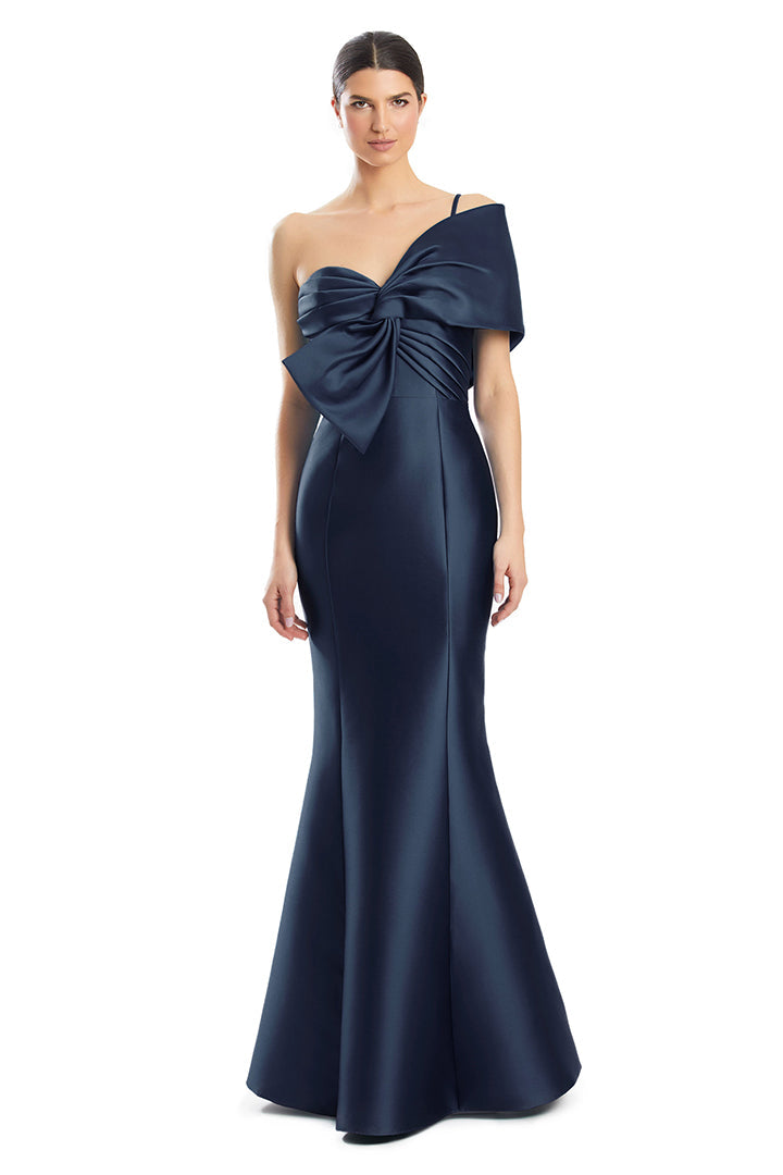 Alexander by Daymor 1977S24 Pleated Long Mermaid Formal Evening Prom Dress