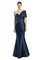 Prom DressesPleated Long Mermaid Formal Evening Prom Dress Navy