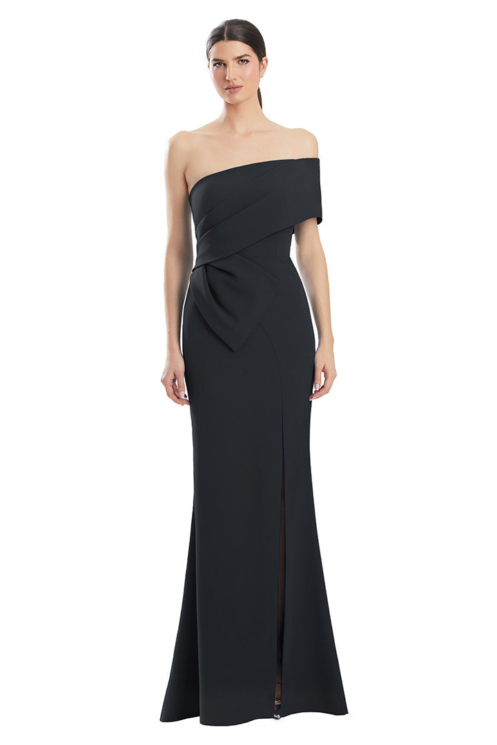 Formal Dresses Formal Long Fitted Slit Evening Dress Black