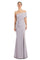 Formal Dresses Fitted Long Formal Peplum Evening Dress Pale Mauve