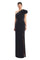 Formal DressesFitted Ruffled Long Formal Evening Dress Black