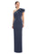 Formal DressesFitted Ruffled Long Formal Evening Dress Graphite