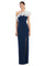 Formal DressesFitted Ruffled Long Formal Evening Dress Midnite/White