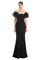 Formal Dresses Formal Long Fitted Ruffled Evening Dress Black