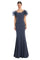 Formal Dresses Formal Long Fitted Ruffled Evening Dress Graphite