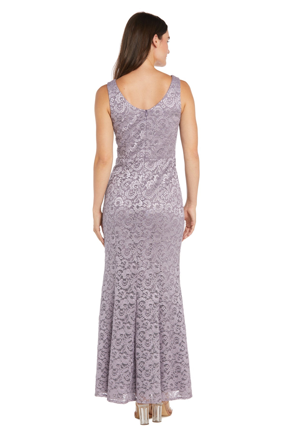 R&M Richards 1985P Glitter Long Formal Jacket Petite Dress