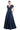 Formal Dresses Beaded A Line Long Floral Evening Formal Dress Navy