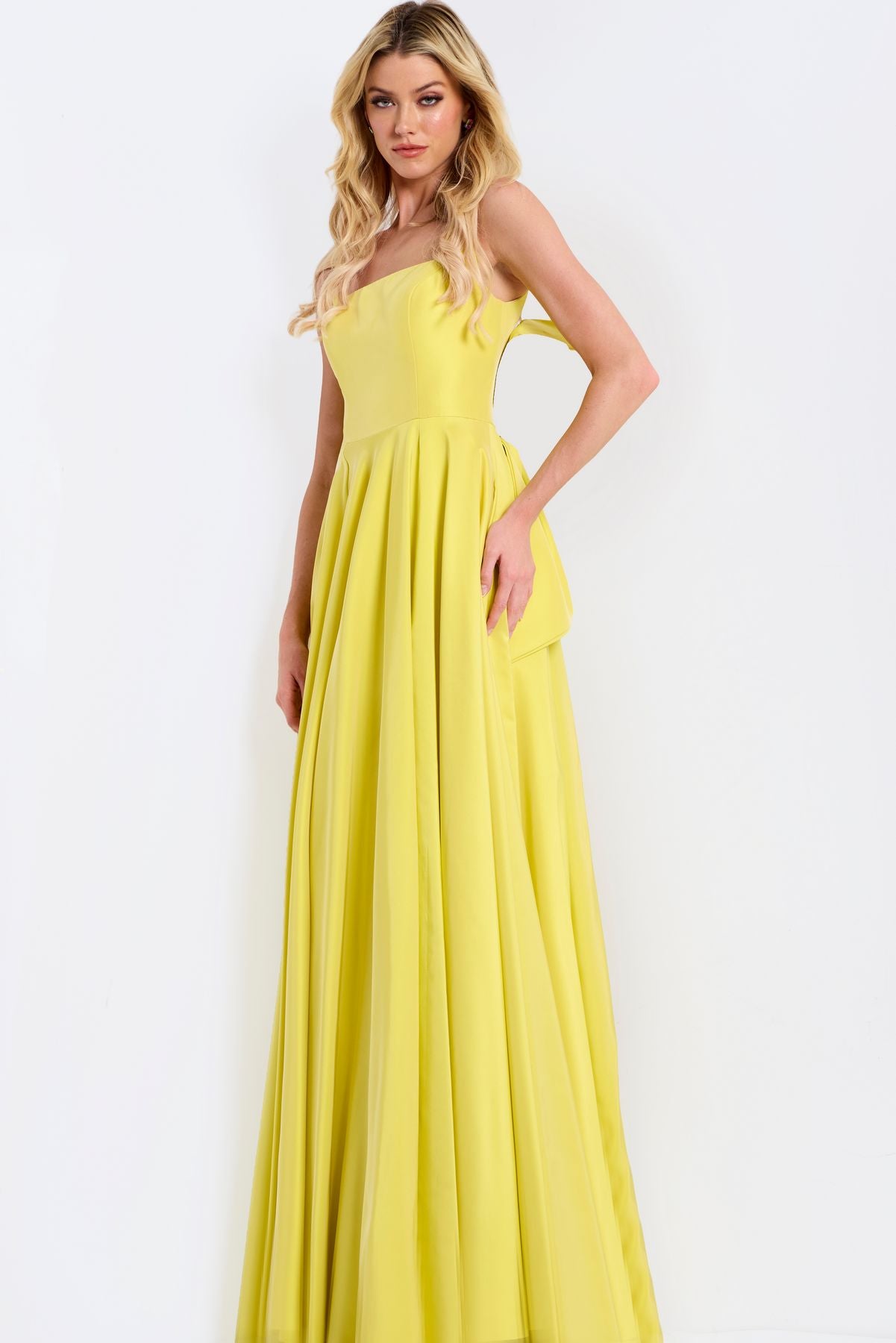 Prom Dresses Fitted Long Formal A Line Prom Dress Yellow
