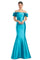 Prom Dresses Long Formal Floral Applique Mermaid Prom Dress Turquoise