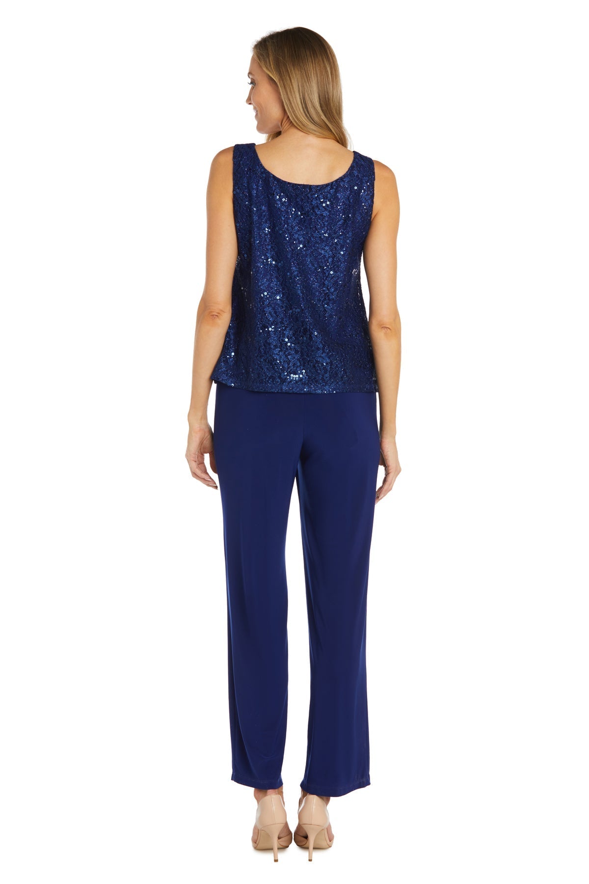 R&M Richards RM1993 Mother of the Bride Long Jacket Pant Suit in Royal