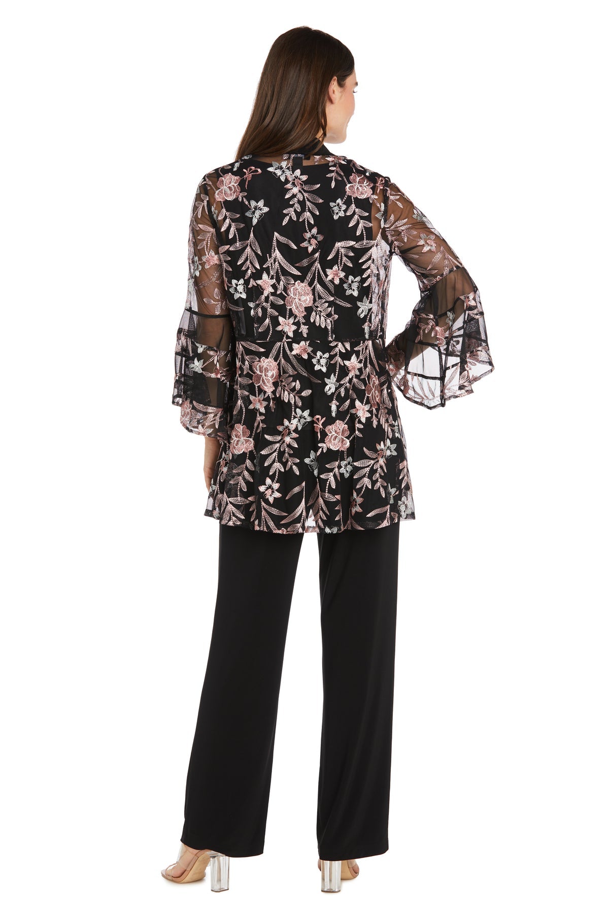R&M Richards 1996 Long Formal Flutter Sleeve Pant Suit