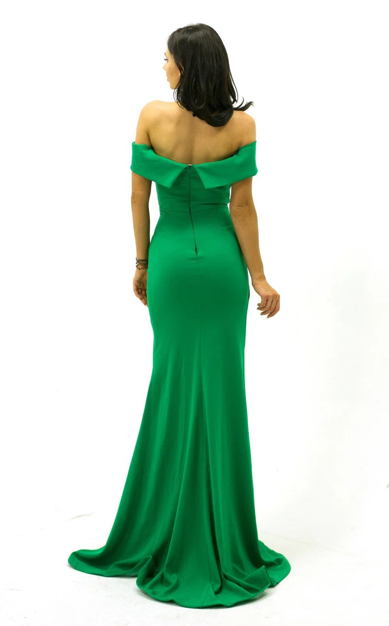 Jessica Angel 199 Pleated Long Formal Slit Prom Dress