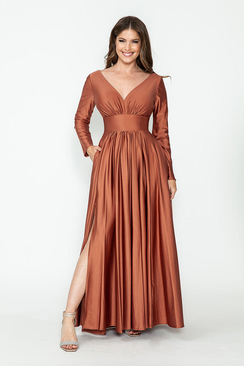 Formal Dresses Long A Line Formal Dress Lenovia 5231 Sienna