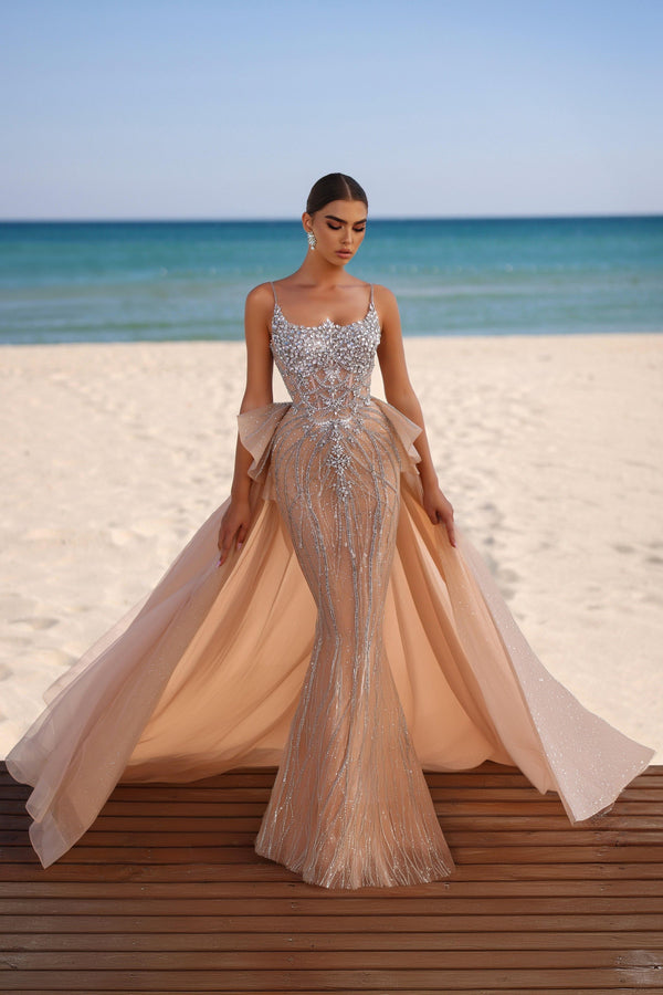 Sweetheart Floor-Length Sequin Prom Mermaid Gown