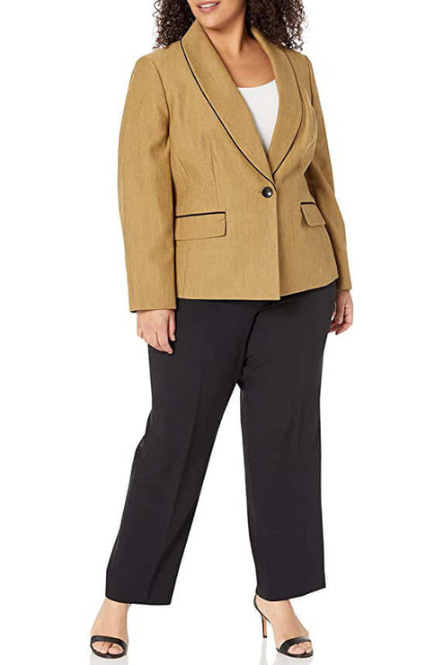 Le Suit 50040233 Long Plus Size Formal Pant Suit