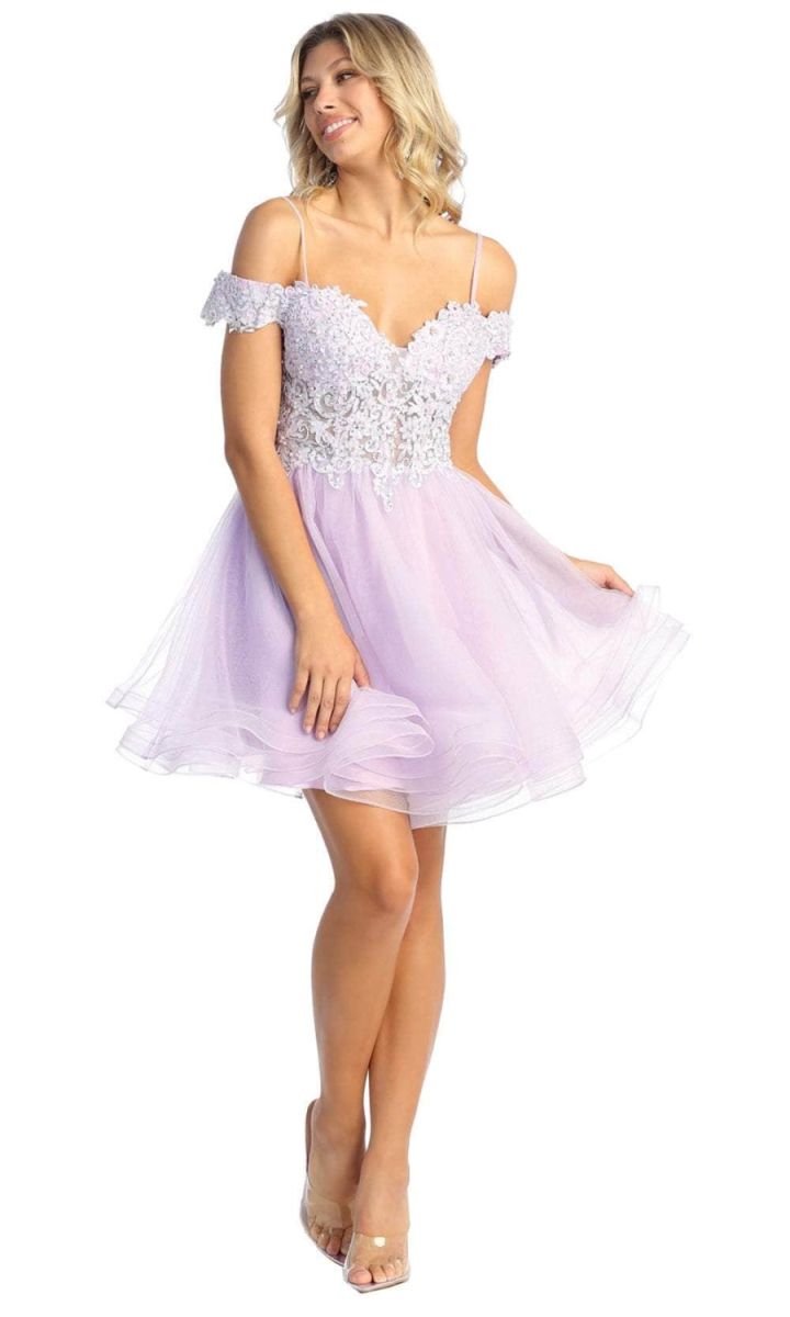 off shoulder tulle skirt mini dress Off-the-Shoulder Tulle Mini Cocktail Dress May Queen MQ1897 – The Dress  Outlet