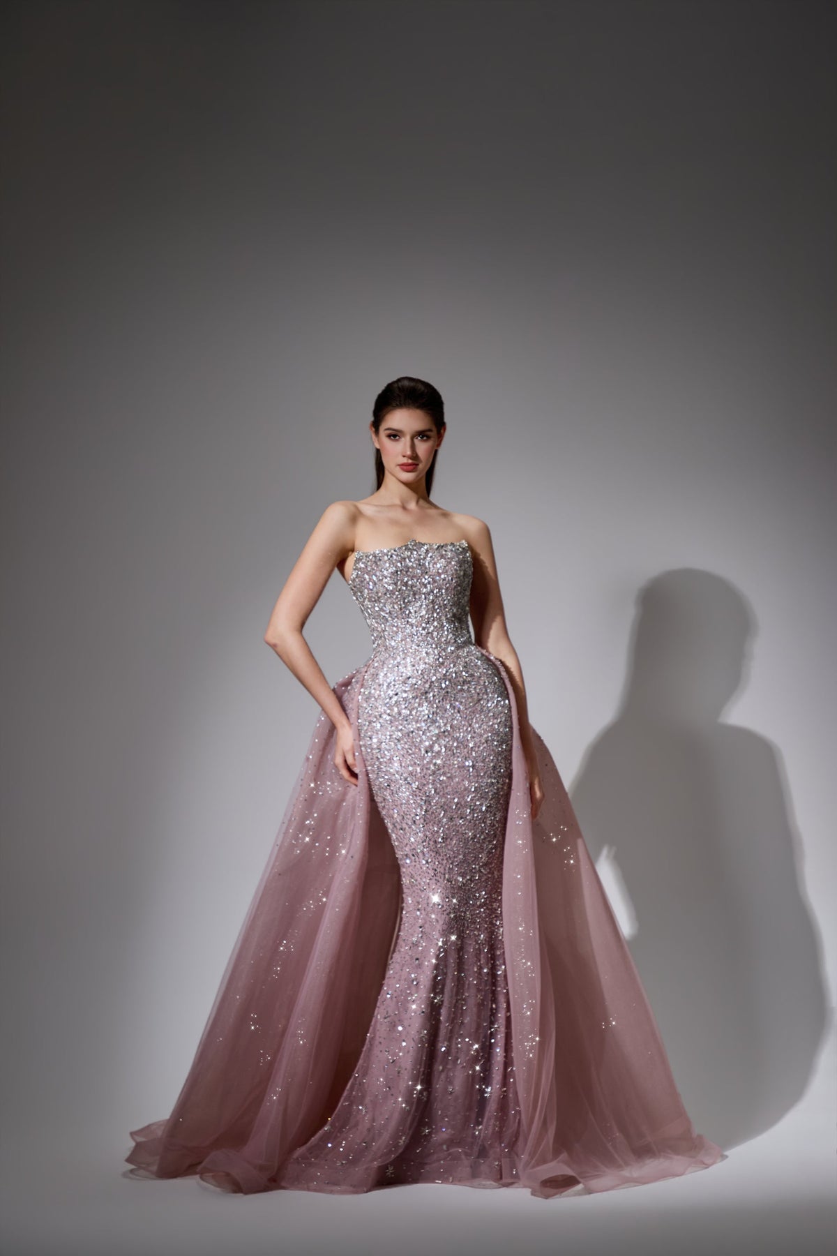Strapless Curved Neck Floor-Length Sequin Prom Mermaid Pre Order