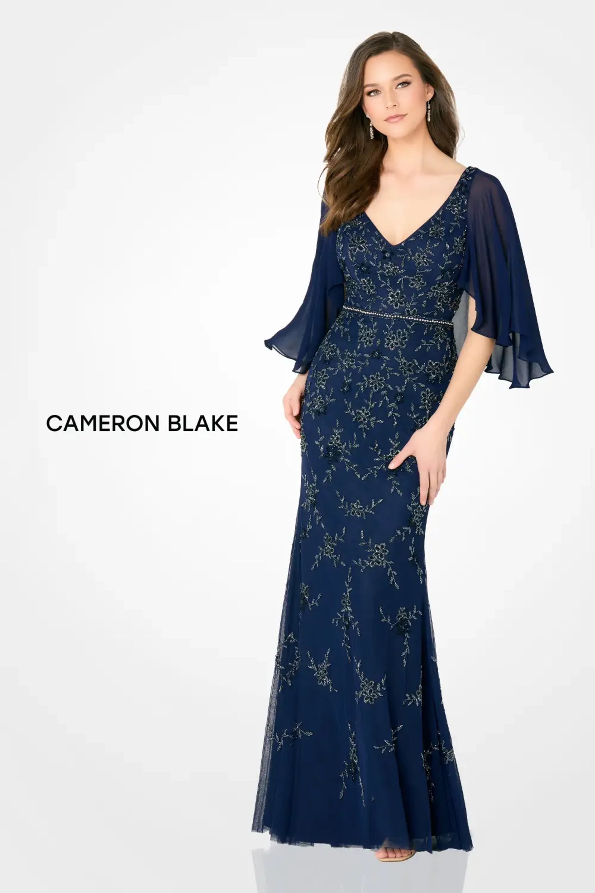 Cameron Blake CB783 Long Mother of the Bride Formal Sequin Dress