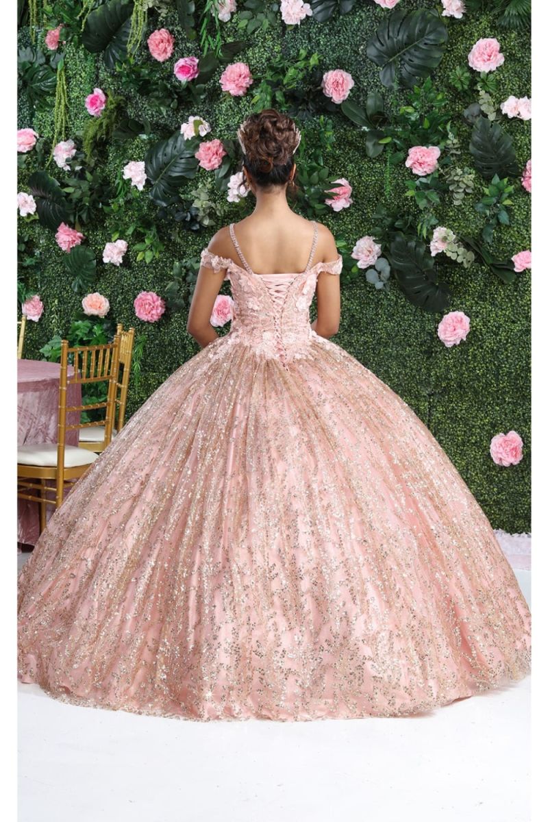 Illusion Floor-Length Tulle Quinceañera Ball Gown May Queen LK204