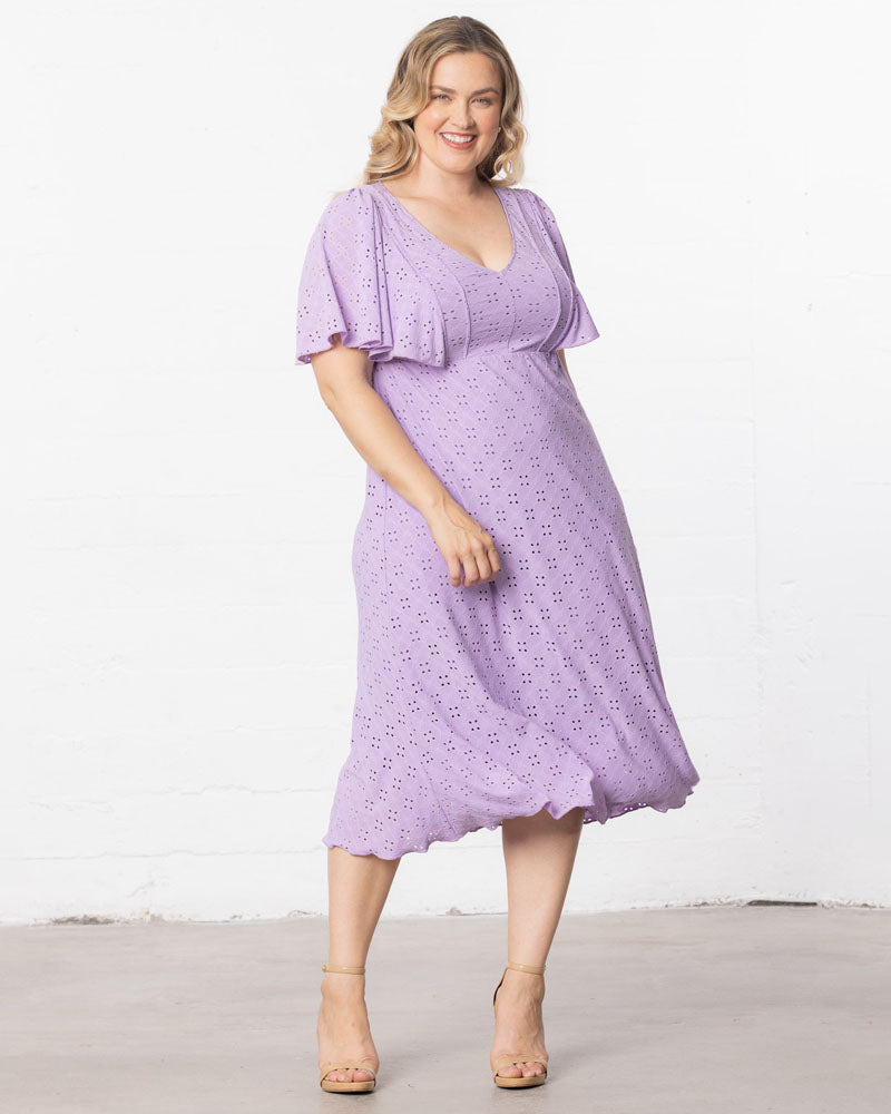 Plus Size Dresses Short Cocktail Plus Size Midi Evening Dress Kiyonna 11242109 Lilac