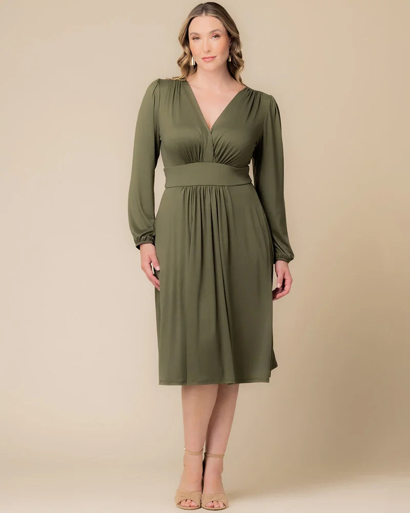 Plus Size Dresses Long Sleeve A Line Short Cocktail Plus Size Dress Olive