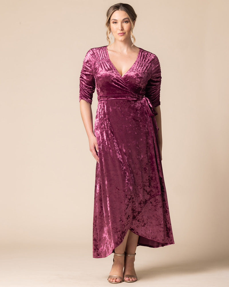 Plus Size Dresses High Low Velvet Cocktail Plus Size Dress Kiyonna 13183012 Sugar Plum