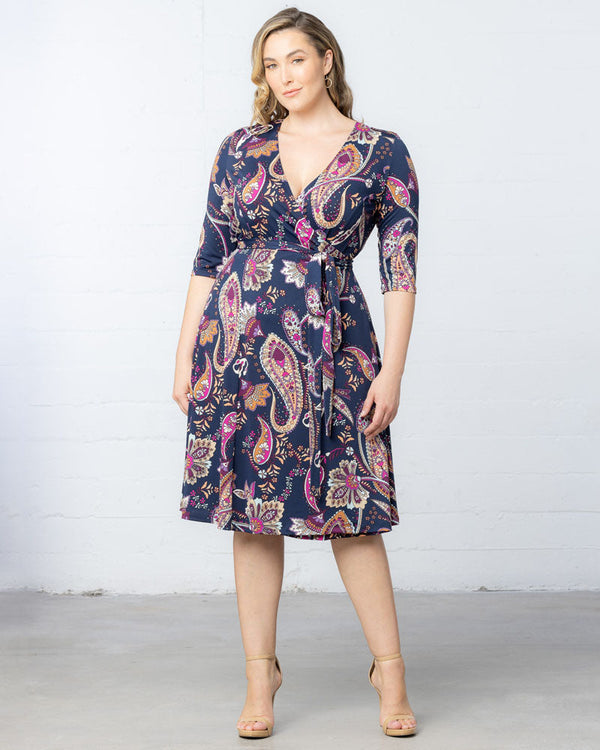 Kiyonna 13232213 Printed Plus Size Midi Cocktail Dress