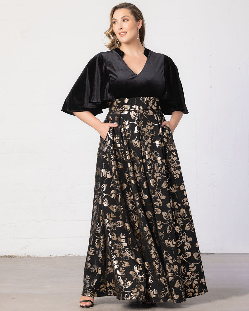 Kiyonna 13233002 Long Formal A Line Plus Size Dress
