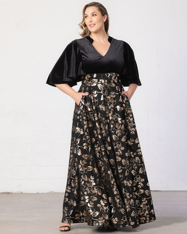 Kiyonna 13233002 Long Formal A Line Plus Size Dress
