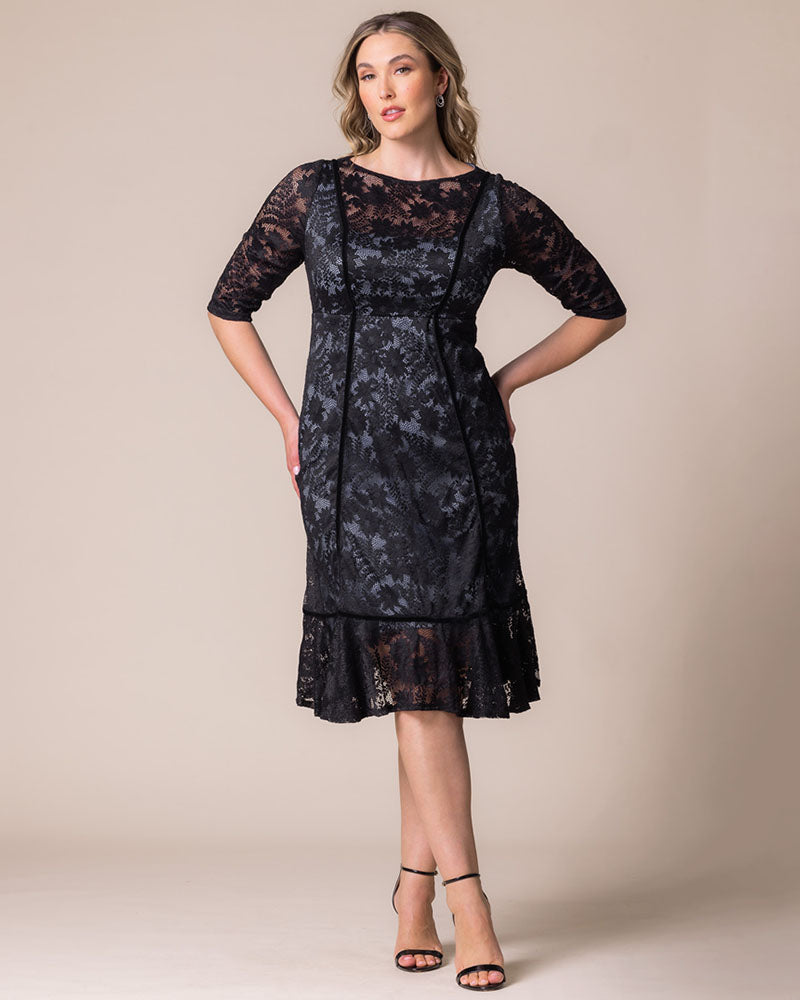 Plus Size Dresses Short Cocktail Lace Plus Size Dress Kiyonna 13240902 Shadowed Stream