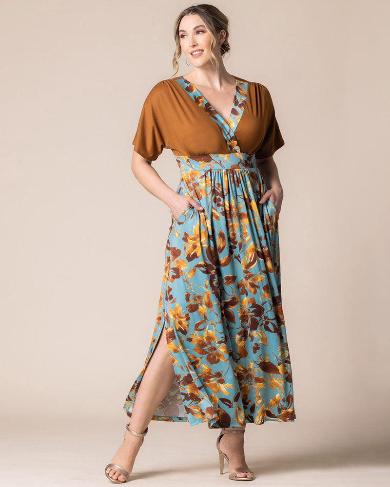 Plus Size Dresses Formal Cocktail Plus Size Tea Length Dress Kiyonna 13241308 Golden Oasis