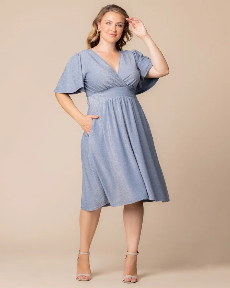Plus Size Dresses Short Midi Cocktail Plus Size Dress Celestial Sparkle