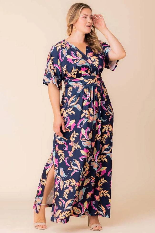 Plus Size Dresses Mother of the Bride Long Formal Plus Size Dress Talavera Motif Print