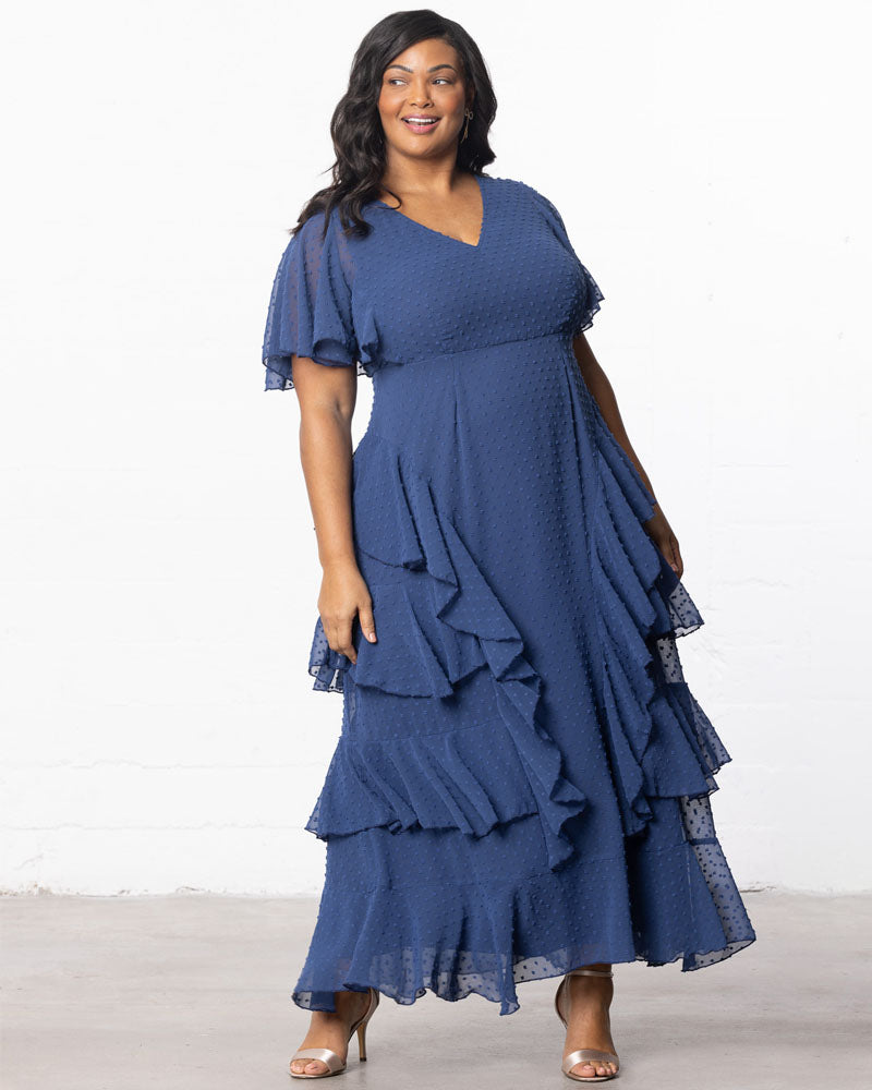 V-Neck Floor-Length Chiffon Evening A-Line Kiyonna 17191301