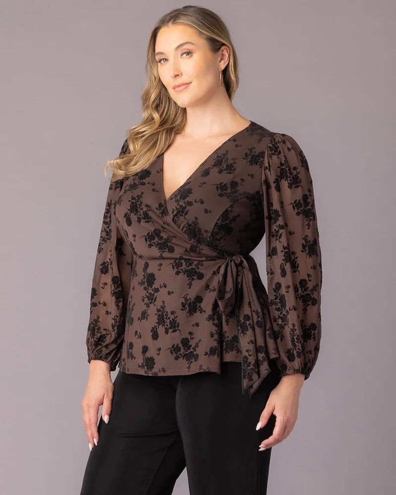 Plus Size Dresses Short Velvet Floral Cocktail Plus Size Dress Kiyona 27253601 Sable Flocked Florals