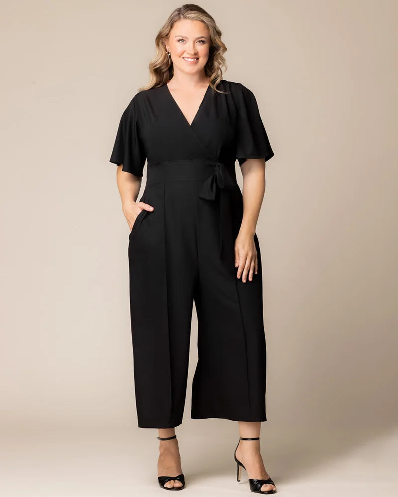 Jumpsuit Short Cocktail Midi Jumpsuit Black Noir