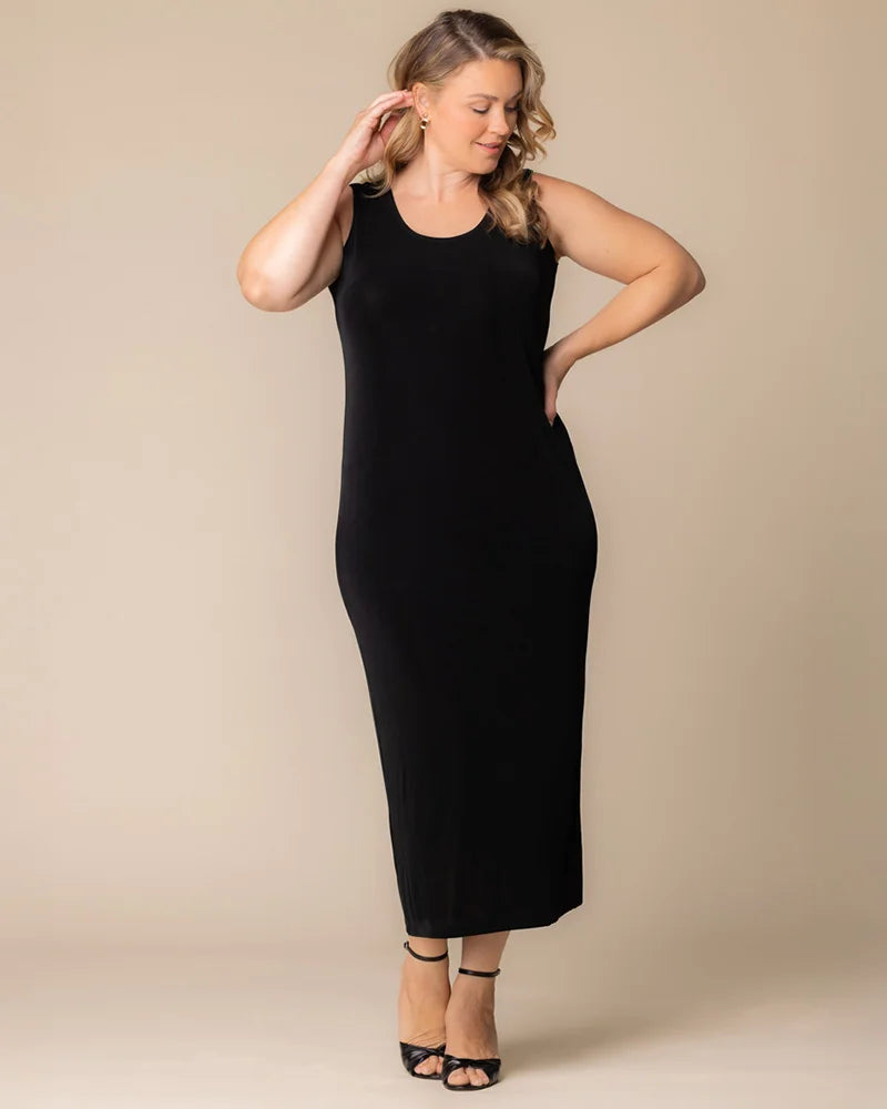 Plus Size Dresses Plus Size Tea Length Cocktail Fitted Formal Dress Kiyonna 33222642 Black Noir