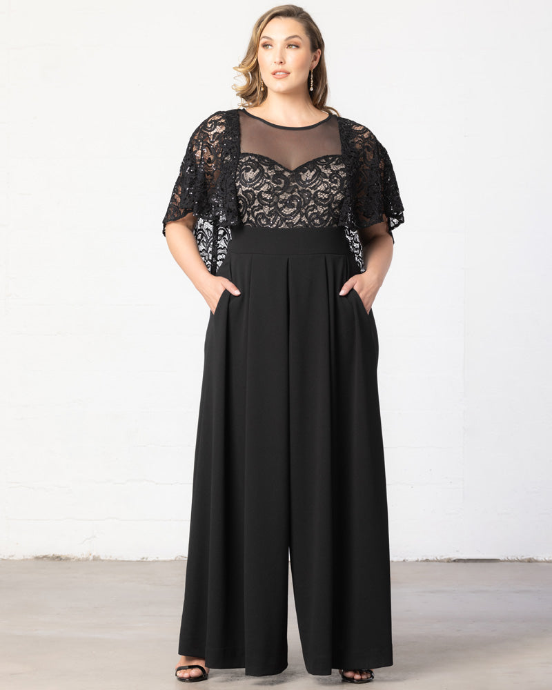 Jumpsuit Long Formal Sequin Jumpsuit Black Nude